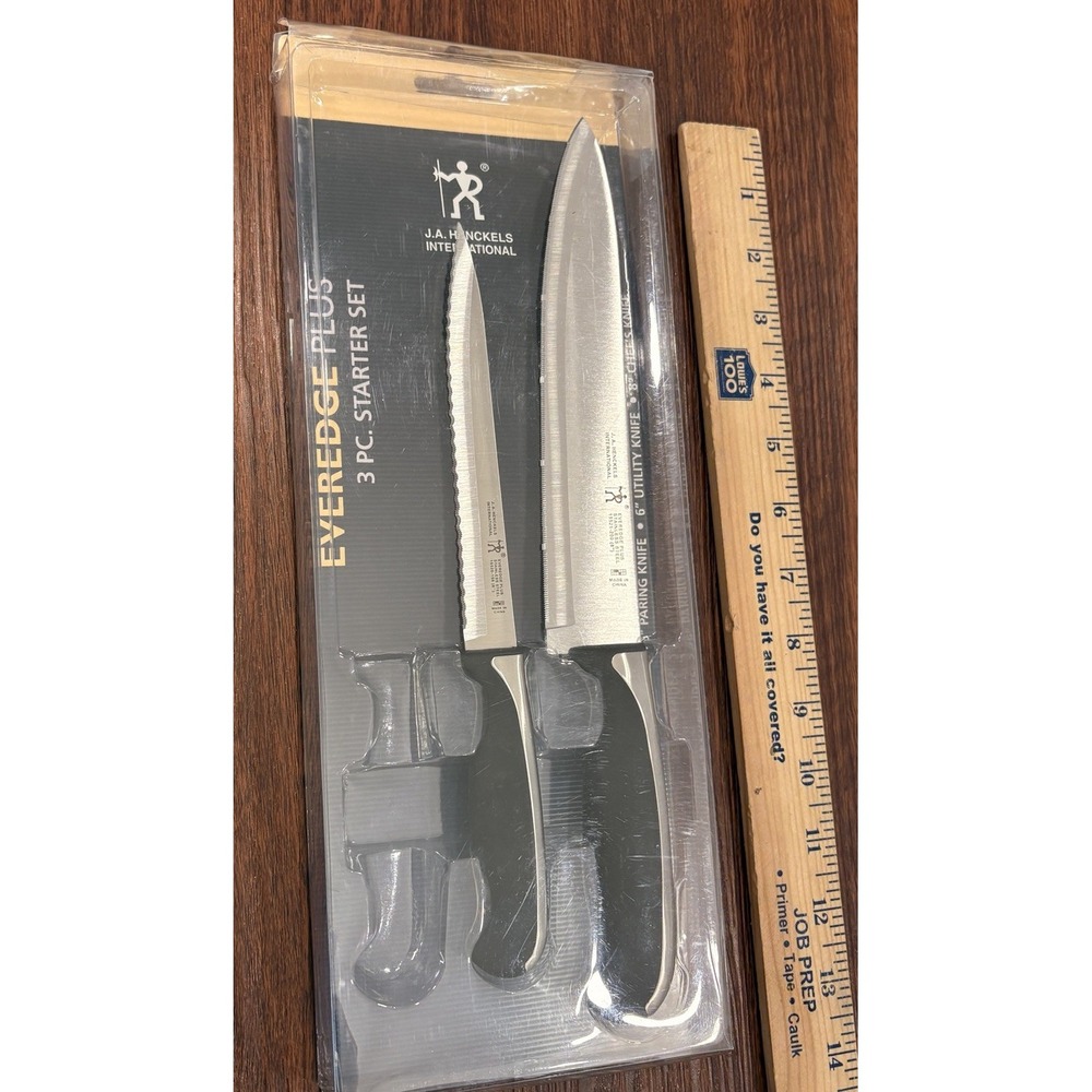 J.A. Henckels International‎ Everedge Plus 2 Piece Starter Knife Set 2 NEW